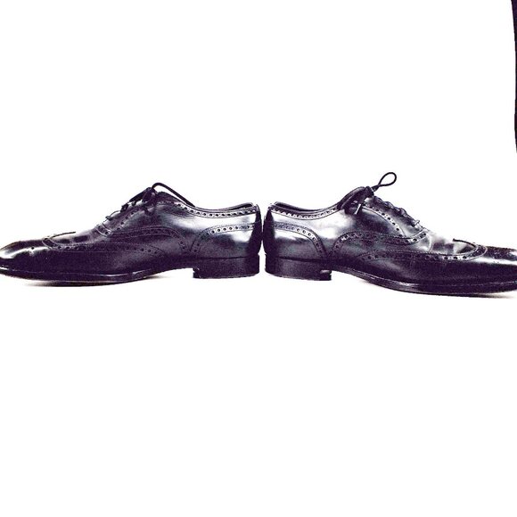 Church’s Custom Grade Black Leather Brogue Oxford Dress Shoes Men’s US 10 - Picture 7 of 13